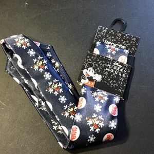 Disney Mickey Mouse Snowflake Tie - Blue and White